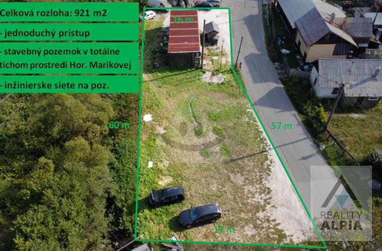 Pozemek pro rodinné domy, Prodej, Horná Mariková